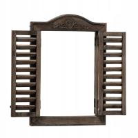 Подвесное зеркало с жалюзи деревянная рама 45x31