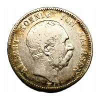 2 marki z wizerunkiem Króla Saksonii Alberta I Cesarstwa Niemieckiego