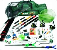 Zestaw Wędkarski Spinn-Spławik-Grunt 3wędki 3 kołowrotki gotowy do łowienia