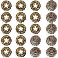 LOŻA CZARODZIEJEK - ZESTAW 20 METALOWYCH MONET LARP RPG