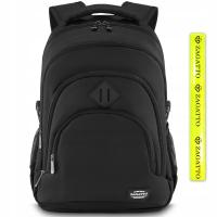 Большой мужской черный спортивный школьный рюкзак с местом для ноутбука 17 
