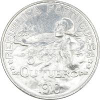 20.PORTUGALIA, 1 ESCUDO 1910 REPUBLIKA