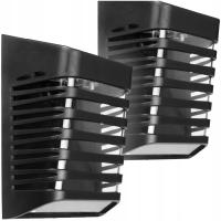 2x SOLARNA LAMPA LED CZUJNIKIEM ZMIERZCHU ŚCIENNA ELEWACYJNA KINKIET OGRÓD