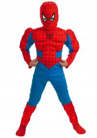 SPIDERMAN z MIĘŚNIAMI strój kostium 6-8 lat