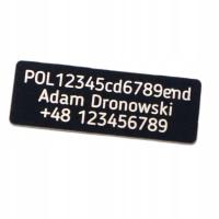 Табличка наклейка для дрона огнестойкая 28x9 мм