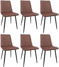 Набор из 6 стульев DANKORDESIGN AXA грязно-розовый