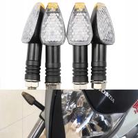 Kierunkowskazy motocyklowe czarne dymione LED 4 SZT