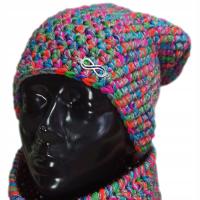 czapa czapka LUNA smerfetka handmade