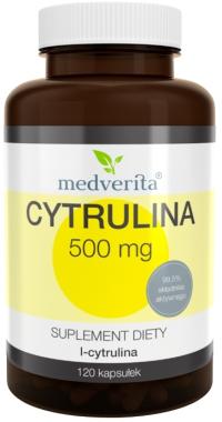 MEDVERITA Cytrulina 500 mg L-cytrulina aminokwas 120 kaps.