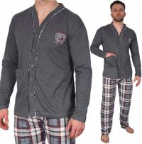 Piżama Męska KRATA rozpinana guziki szpital