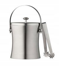 Funktion BAR Stalowy Pojemnik Kubełek Termiczny na Lód + Szczypce / Srebrny