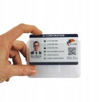 POZIOME ETUI na IDENTYFIKATOR Jedna Karta Uchwyt na Smycz Klips / KORUMA