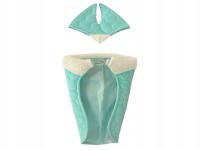 ZIMOWY ZESTAW DLA HOBBY HORSE A4: DERKA I NAUSZNIKI - SELEDYN, FUTERKO