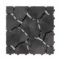 Настил 0,28 x 0,28 м серый / антрацит / каменный узор