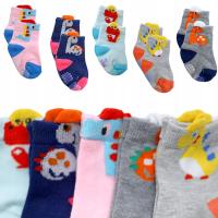 5x BAJKOWE SKARPETKI DZIECIĘCE skarpety WYGODNE BAWEŁNIANE ABS 15-18