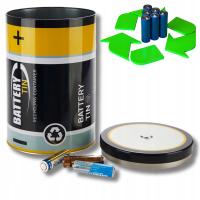 POJEMNIK BATERIE KOSZ NA ZUŻYTE BATERIE SEGREGACJA RECYCLING gadżet do domu