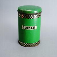 ZABYTKOWA METALOWA PUSZKA CUKIER SUIKER