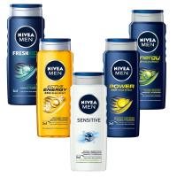 Nivea Men гель для душа 3в1 мужской-мытье тела для волос 500 мл x 5