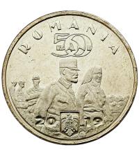 РУМЫНИЯ 50 БАНИ 2019 КОРОЛЕВА МАРИЯ МОНЕТНЫЙ ДВОР