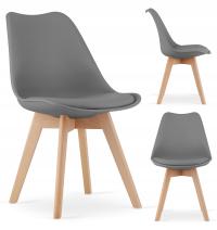 Скандинавский мягкий стул для гостиной столовой графит ATTE MufArt