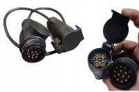 Переходник гнезда трейлера 13 К 7 пин с кабелем 0.75 м переходник 13/7 крюка