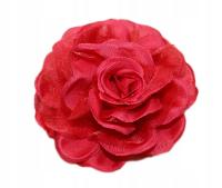 -MARGUT- Spinka broszka średni kwiat róża czerwona