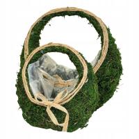 Komplet Koszyków z Mchu do kwiatów Kompozycji z Mchu Naturalna Mech 29 cm