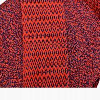 Ręcznie tkana krajka 9 cm pas OWIJACZE Wełna 100% diament CZERWONO-NIEB KD4