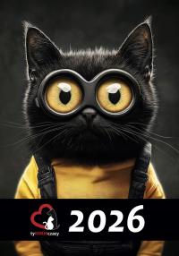 Kalendarz charytatywny ścienny koty 2026 Fundacja tyMMMczasy