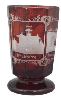 Stare Czeskie szkło pamiątkowe