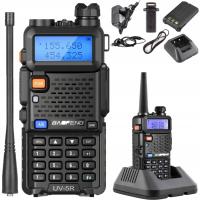 2 x krótkofalówka UV-5R Baofeng walkie talkie radiotelefon 5W radio FM