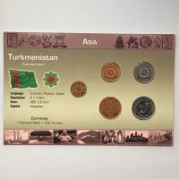 43851. Turkmenistan, set menniczy w oryginalnym opakowaniu (5 monet)