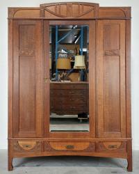 Стильный шкаф в стиле модерн дуб гардеробная 1926 г. арт-деко уникальный дубовый