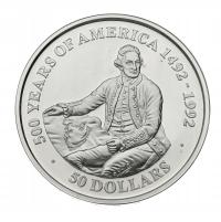 50 Dolarów 1989 Cook 1Oz Ag999 (41-42)