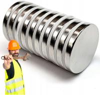 MAGNES Neodymowy Walcowy 20x1 mm OKRĄGŁY SILNY MOCNY N42 KRĄŻEK 20/1 Płaski
