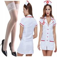 Костюм сексуальная медсестра полный комплект медсестра униформа бесплатно чулки