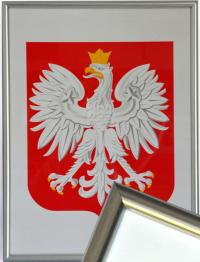 Официальный эмблема польский 21x30cm рамка дерево серебро