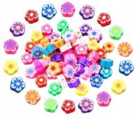KWIATKI KWIATY FIMO KORALIKI POLIMEROWE 7-11MM 20SZT MODELINA UTWARDZONA