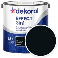 Dekoral Effect 3w1 Farba PLAMOODPORNA matowa czarny 2,5l