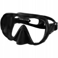 Maska do nurkowania bezramkowa silikonowa okulary 4mm hartowane szkło