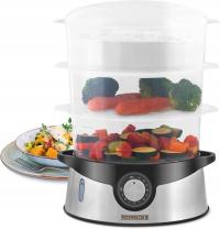 Пароварка Cookworks HDA 8501 9 л серебристый / серый 800 Вт