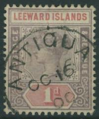 Leeward Islands 1 d. - Queen Victoria