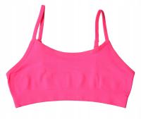 Biustonosz TOP gładki greenice 8-10 l dziewczynka super neonowy
