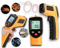 2× Pirometr laserowy bezdotykowy pomarańczowy -50/380 °C LCD