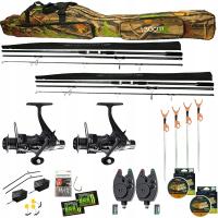 Набор для ловли карпа 2x удочка для ловли карпа 2x катушка 2x эхолот Z59