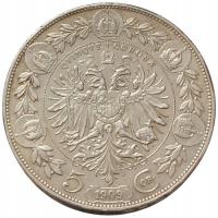 49362. Austria - 5 koron - 1909r. - Ag (23,87g/36mm)