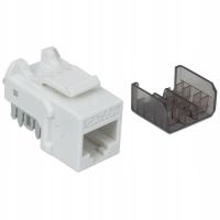 Moduł Keystone RJ45 Cat6a 10G, UTP, Biały