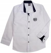 Рубашка элегантная белая с длинным рукавом школа 6 H203B