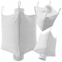 NOWY WOREK BIG BAG 90x90x160cm Z Lejkiem Spustowym na Zboże Pasze 1000KG