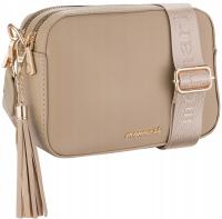 MONNARI сумка бежевая обнаженная сумка-мессенджер логотип ремень с регулируемым кулоном